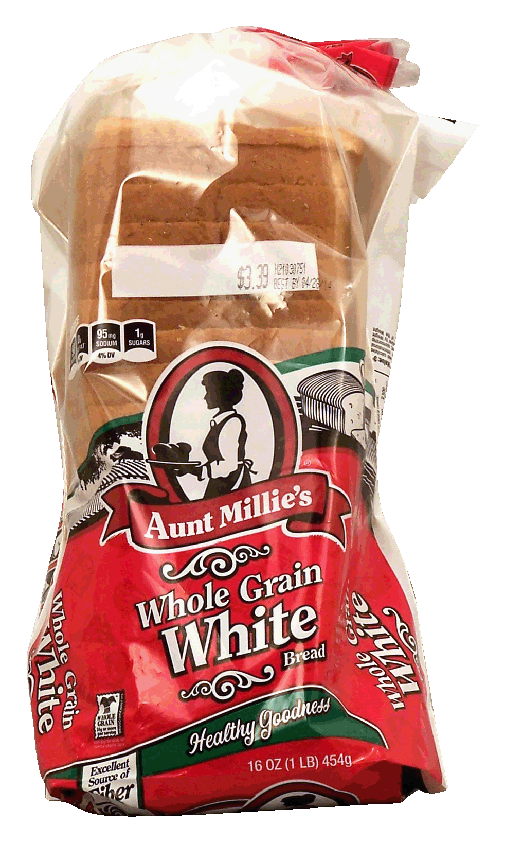 Aunt Millie's Healthy Goodness whole grain white bread sliced loaf Full-Size Picture